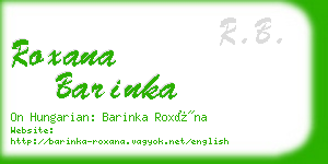 roxana barinka business card